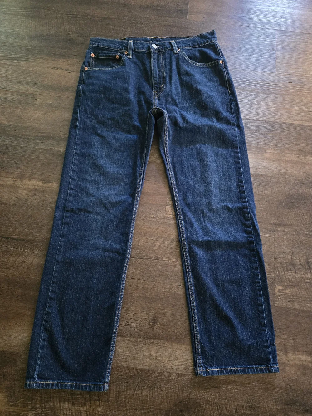 Levi’s 505 Straight Nail Loop Knot Dark Wash Jeans Men’s 33x30
